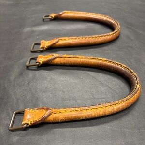 Vintage Louis Vuitton Vachetta Bag Handles with Metal Rings